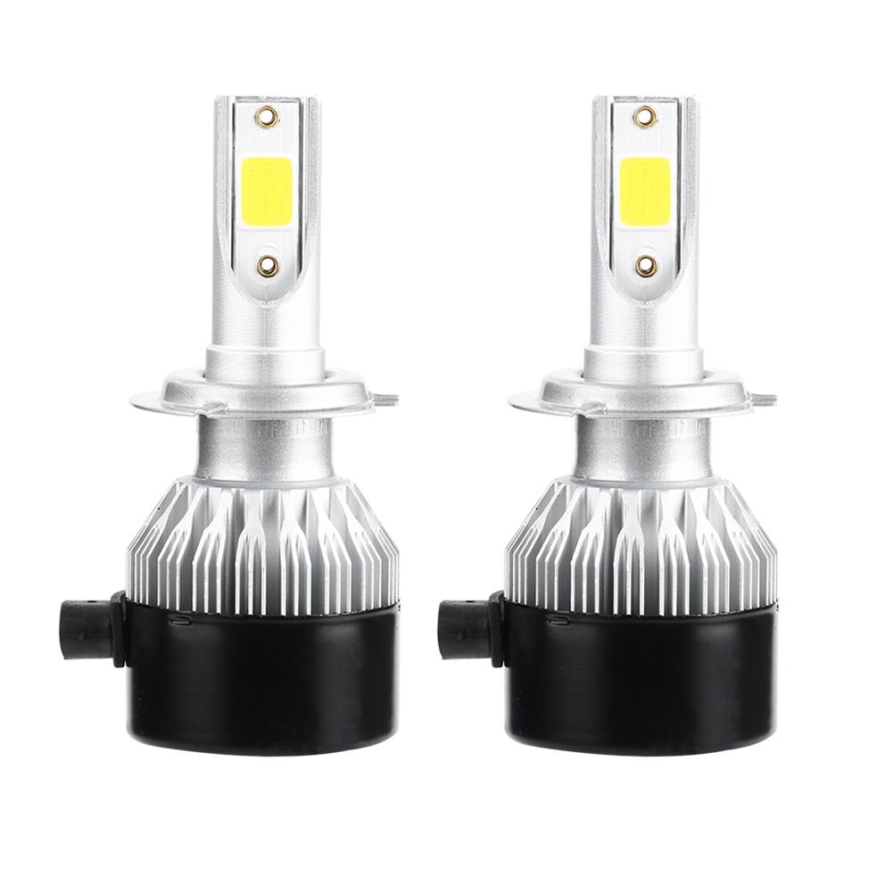2 Stück Superhelle Auto Auto Mini LED Scheinwerfer Kit Scheinwerferlampen 55W 6000K für H7