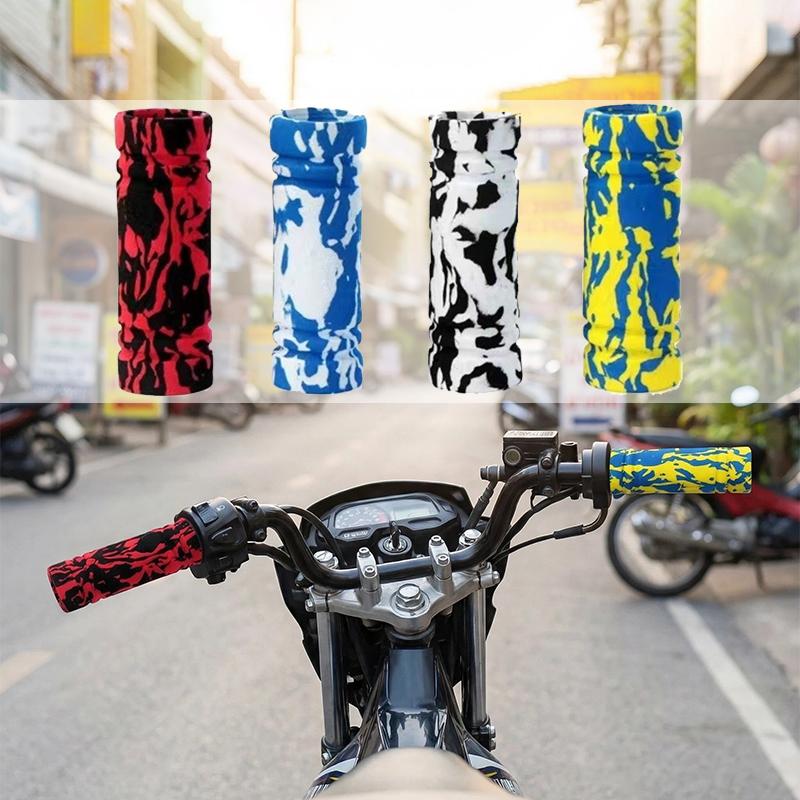 SEAMETAL 4pcs Soft EVA Motorcycle Handlebar Grips Non Slip Motorbike Handle Grips Cover Set For Scooter Motorcycle Accessories