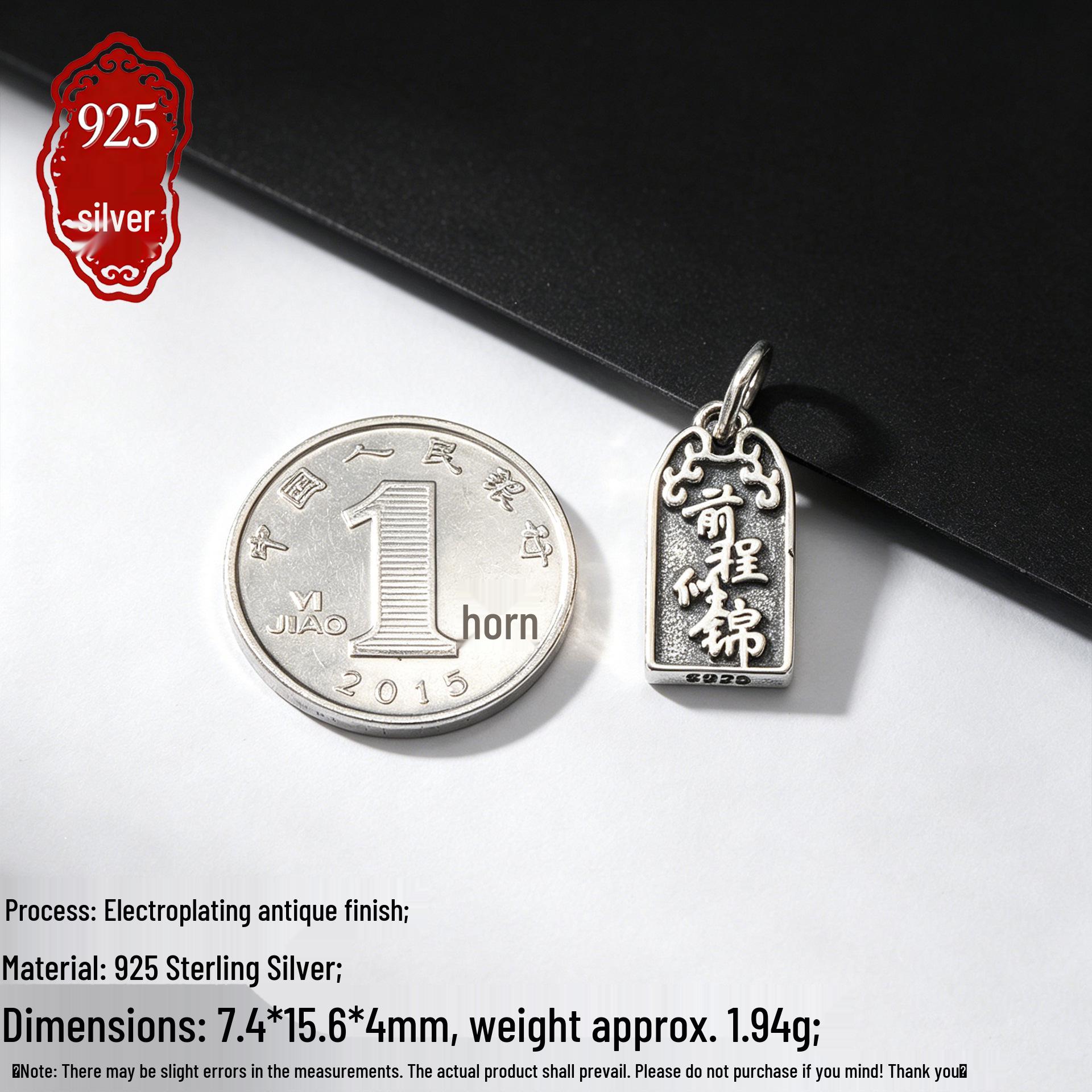 Retro Thai Silver Lucky Fish Pendant Charm - S925 Silver Beading Accessory S925 Silver; Single Price