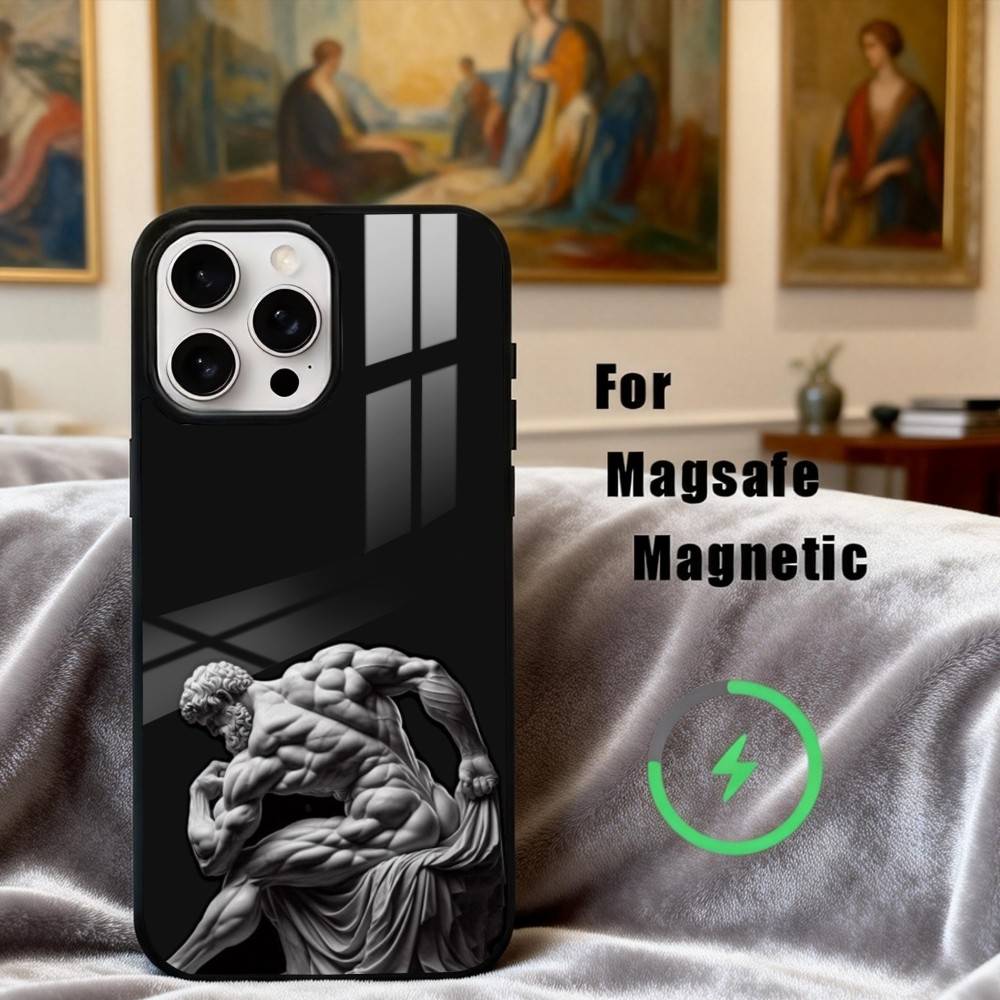 Greek Mythology Statue Fitness GYM Phone Case For iPhone17,16,15,14,13,12,11 Plus,Pro Max Magnetic For Magsafe Wireless Charging