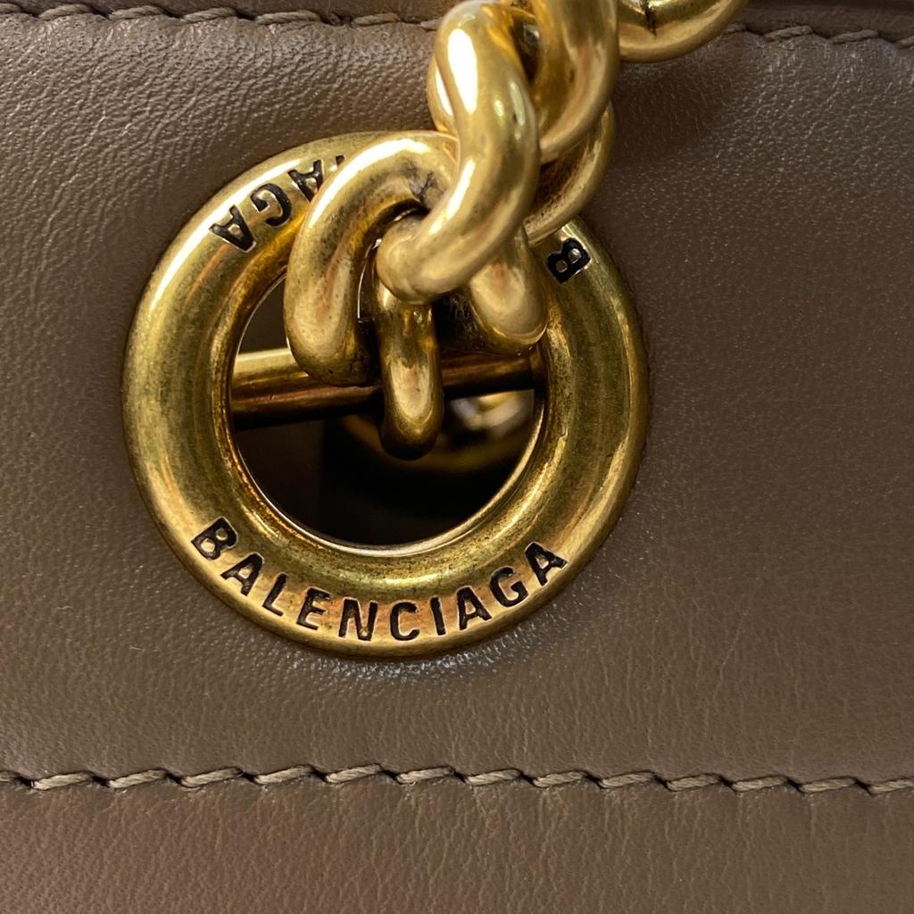 Used BALENCIAGATote Bag Brown/Gold Series Leather Women