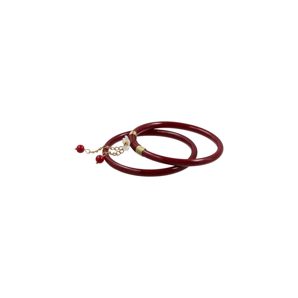 

National Style Natal Year Gift Stone Bracelet Women Bangles Vermilion Red Bangles Antique Bracelet 60mm червоний