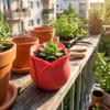 Unique Mini Rose Shape Pots Plastic Green Onion Pots Modern 3D Printed Plant Pot  Indoor Plants