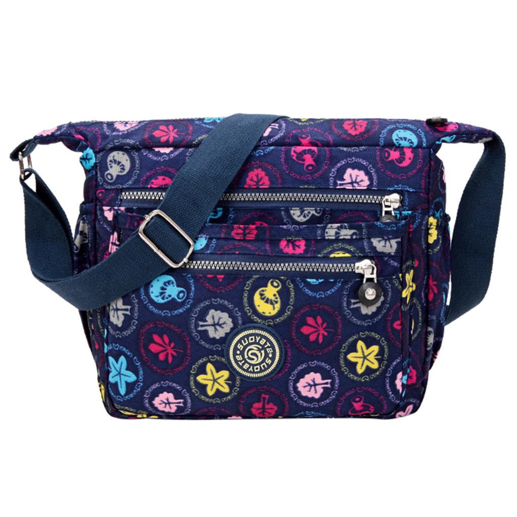 Nová kabelka s potiskem látková taška Messenger Bag Módní nylonová voděodolná taška přes rameno