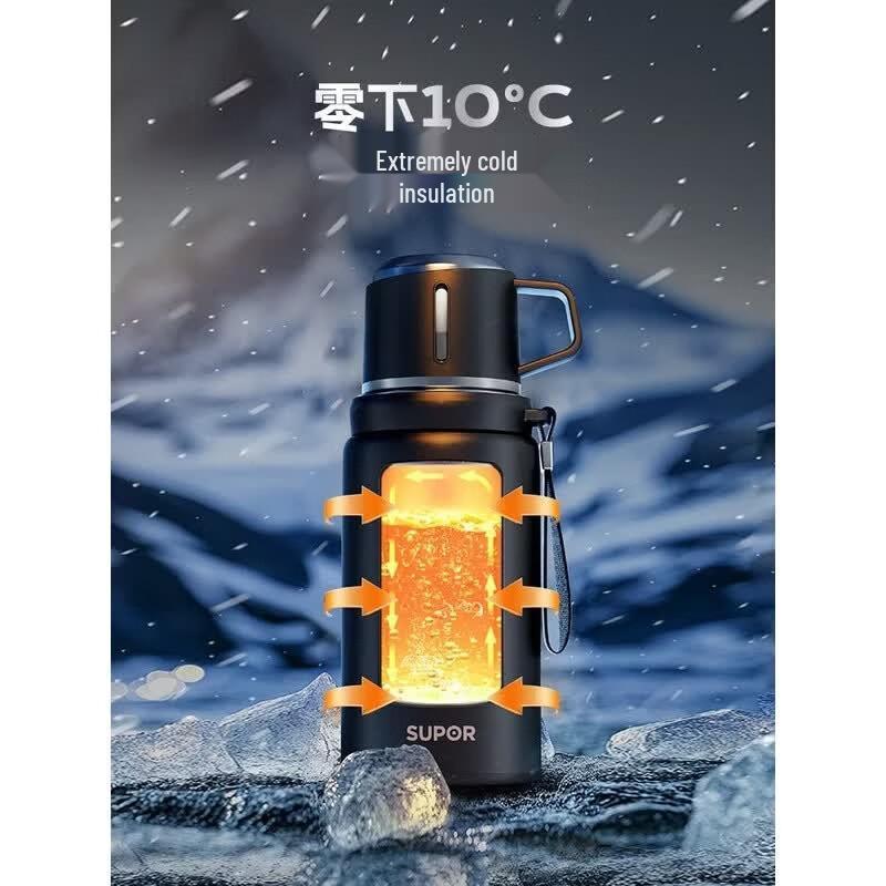 SUPOR 700ml 316L Stainless Steel Dual-Drink Water Bottle