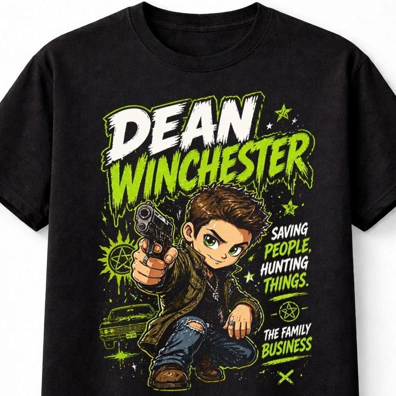 Supernatural Dean Winchester Hunter Saving People Graphic Unisex TShirt S