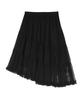 Nigaennikol Tiered Sheer Long Skirt_Black