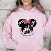 Disney Mickey and Minnie Family Vacation Print Multi-color Available Spring and Autumn Hoodie, Disney Journey Top for Girls