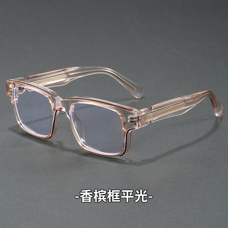 Square Anti Blue Light Myopia Glasses for Men Luxury Fake Glasses Women Trend Photochromic Sunglasses Optical Lenses with Recipe