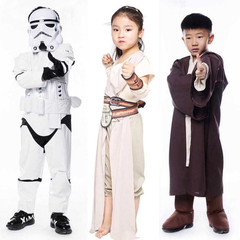 Costume Vader Darth Kids Jumpsuit Jedi Suit Cape Mask Girls Cosplay