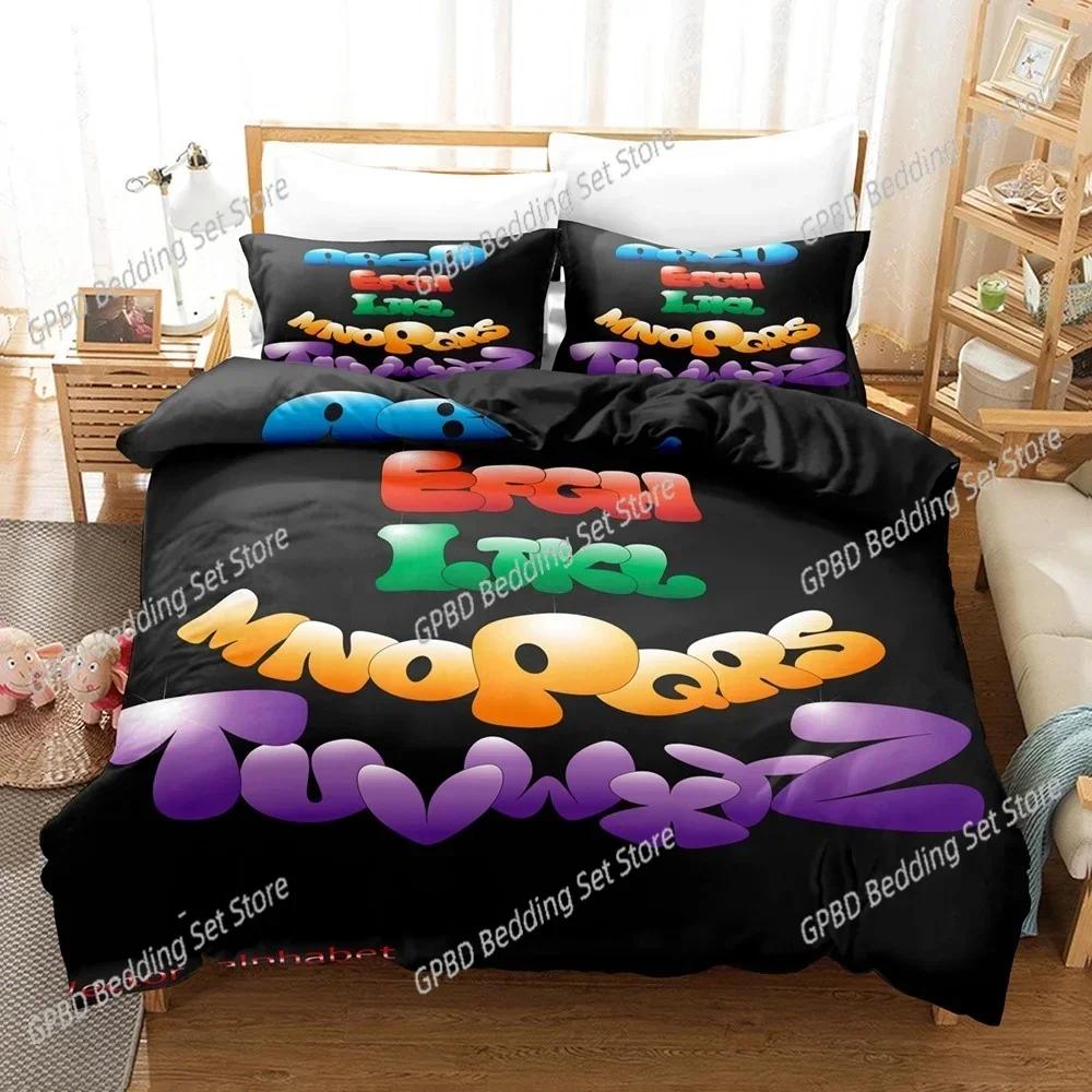

Luxury New Alphabet Lore Bedding Set Single Twin Double Queen King Cal King Size Bed Linen Set EU SuperKing 260x220