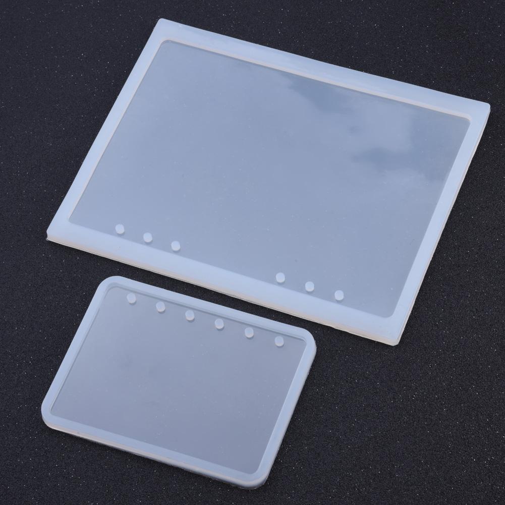 2pcs Set A5 A7 Notebook Shape Silicone Mold for Diy Epoxy Resin Crystal Notepad Cover