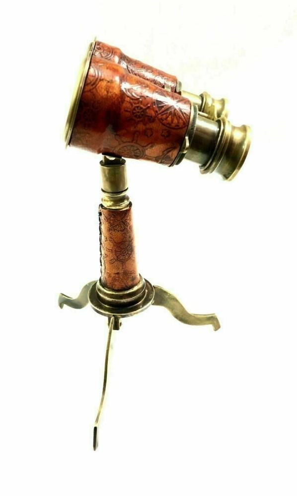 

Латунный телескоп с деревянной подставкой-штативом в морском стиле, винтажный декор для стола M аэро