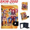 KPop Demon Hunters Wallet Vertical Snap Button Double Layer Card Holder Coin Purse Portable 1pcs