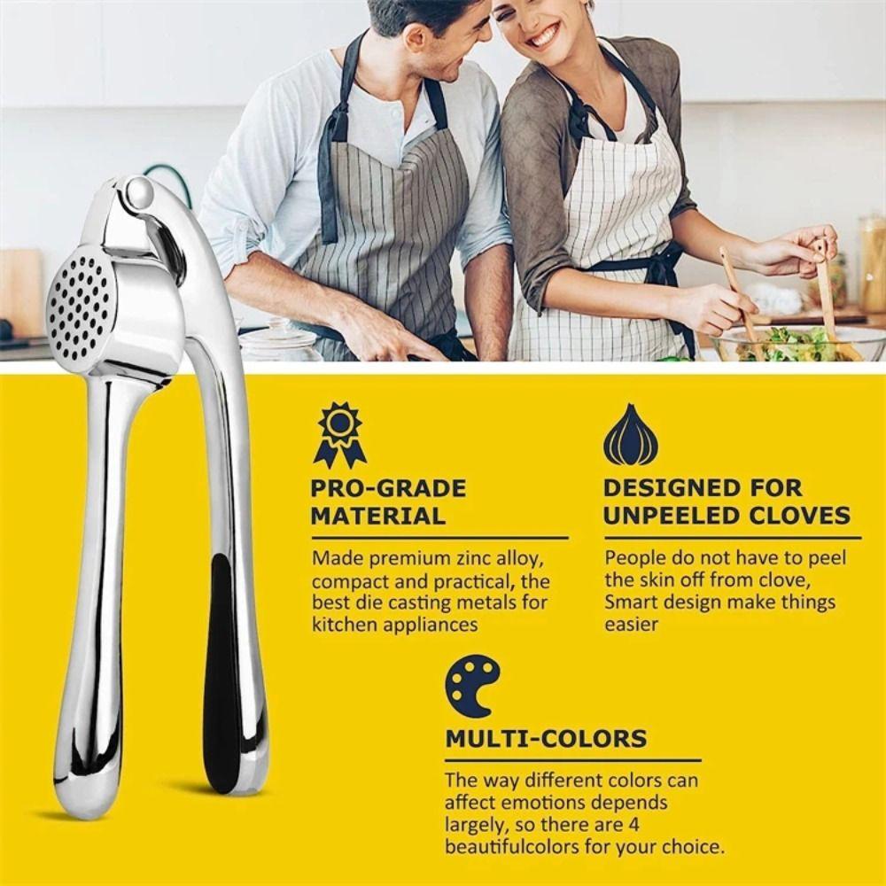 Easy Squeeze Garlic Masher Ergonomic Handle Ginger Crusher Chopper  Vegetable Cooking Extruder