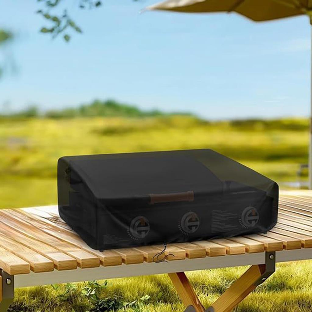 Waterproof Outdoor BBQ Grill Protector Durable 210D Fabric Universals Griddle Cover For Small Portable Grilling Machines