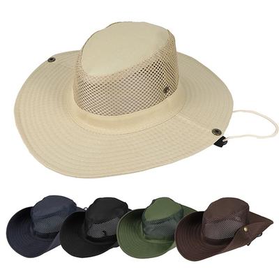 Sonnenschutz-Eimerhüte, Unisex, Outdoor, Angeln, Wandern, Dschungelhut, atmungsaktives Mesh, Sonnenkappen mit breiter Krempe, Panama-Sommer-Chapeau