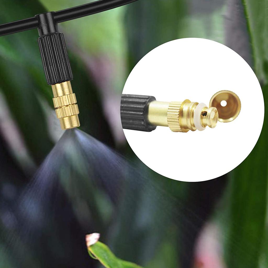 Detachable Metal Irrigation Sprinkler 10/20pcs Misting Nozzle Anti Corrosion Rust Proof Cooling Nozzle for W/ Tee Connec