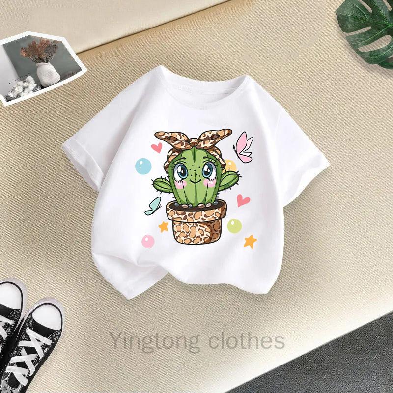 Summer Boys and Girls Short Sleeved T-shirt Cotton New Cartoon Printed Top Girls' Children's Clothing Trend