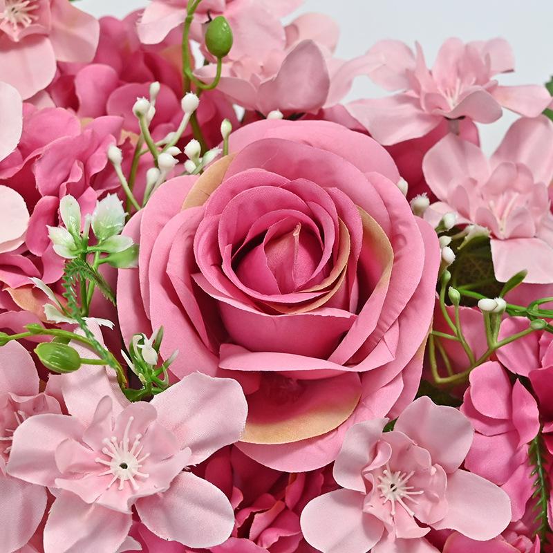 Simulation Long Flower Row Wedding Hotel Banquet Long Table Flower European Arch Trailing Flower Wedding Party Decoration Flower