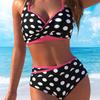 New European and American Large Size Quick-drying Cross-strap Top Triangular Women's Bikini Swimsuit