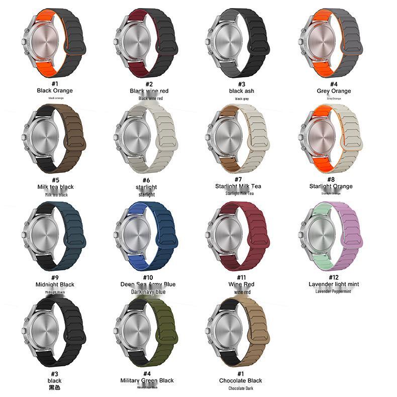 Samsung Watch7 & Huawei 22mm Magnetic Silicone Band - Flat Head Armor Warrior Loop