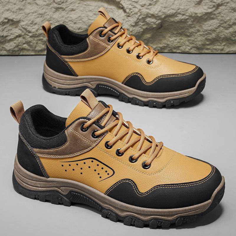 Men s shoes spring outdoor sports shoes men s lightweight platform hiking shoes retro casual shoes dad shoes 39