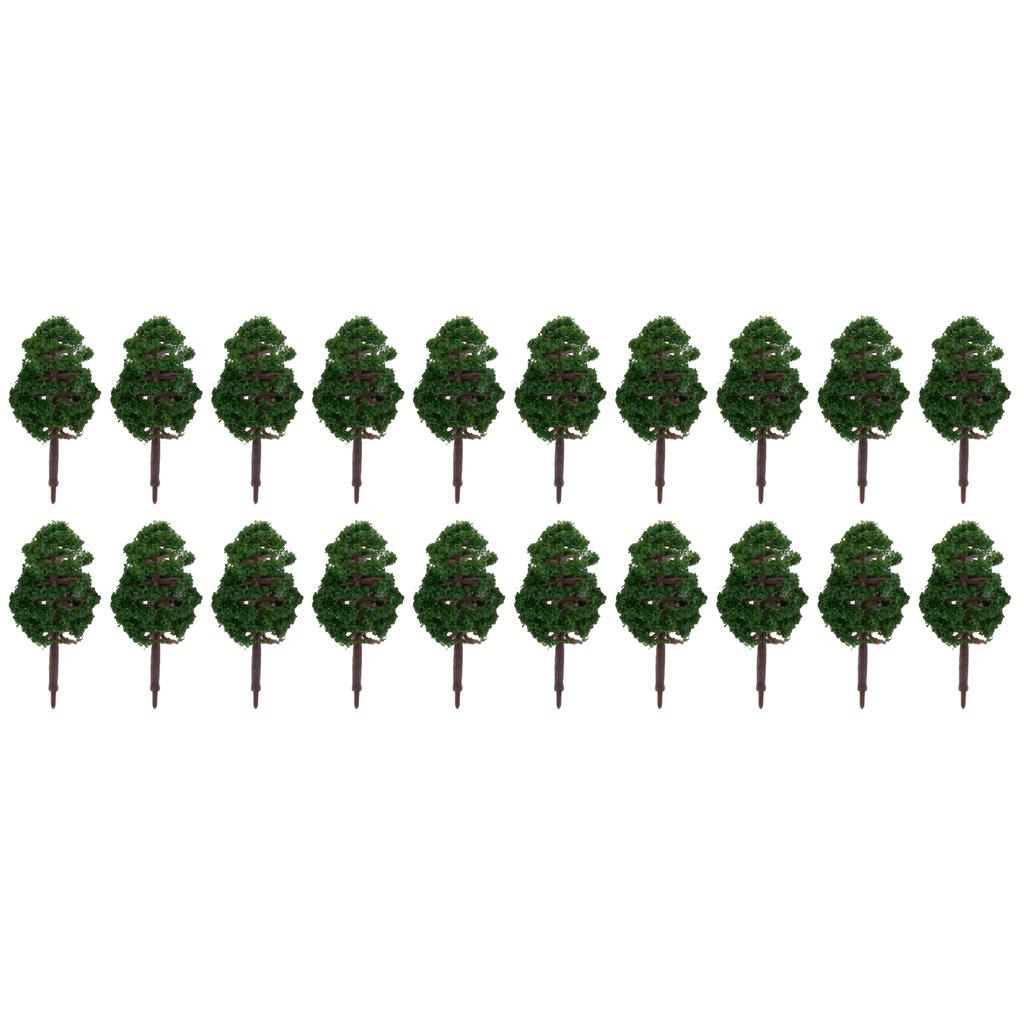 Model Green TreesPlastic Model Tree Scenery Railroad Decor Landscape Train Layout DIY Garden Scenery Miniature Toys For Kids