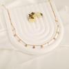 Fashionable Minimalist Titanium Steel Necklace Female Trend Niche Collarbone Chain Temperament Multiple Round Zircon Necklaces