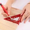 4.5 Inch Portable Triangle Angle Protractor Aluminum Alloy Speed Square Measuring Ruler Carpenter Woodworking Measure Tool