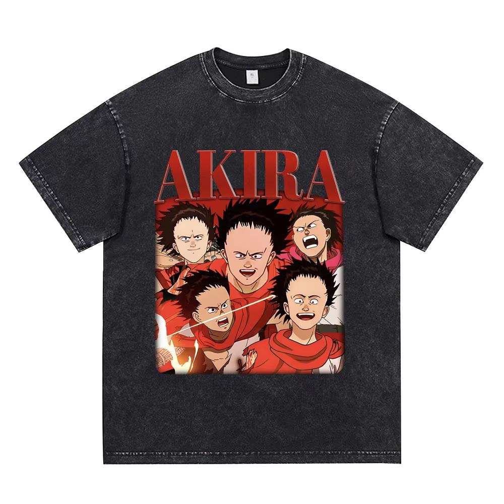Japanese Anime Akira Vintage Tshirt Unisex Unisex Cotton Casual Oversized Unisex Couples Streetwear Trendy Y2k Short Sleeves Classic