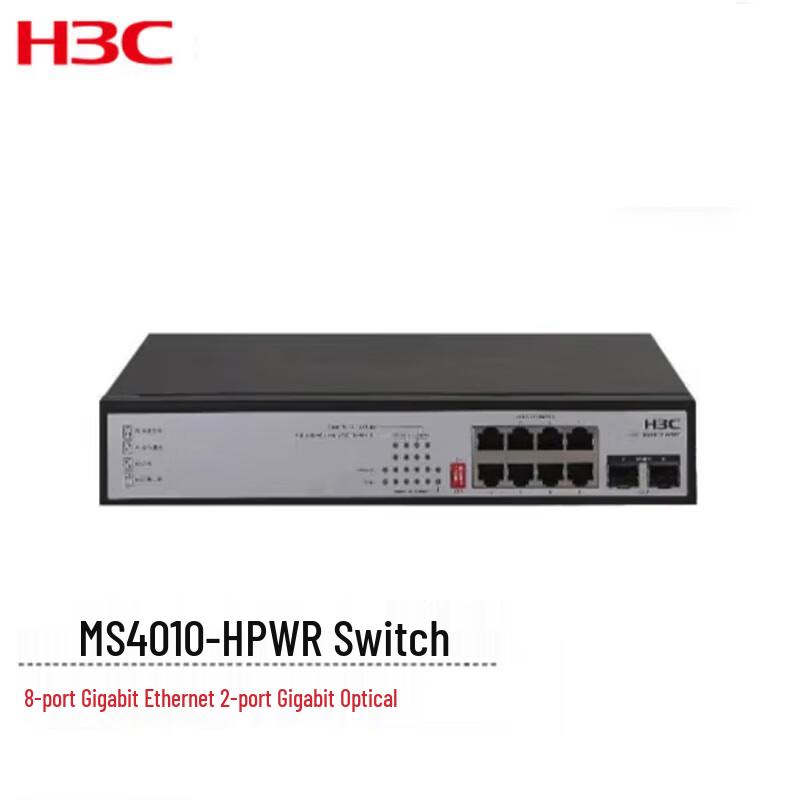 

H3C MS4010-HPWR 8-Port Gigabit Security Ethernet Switch