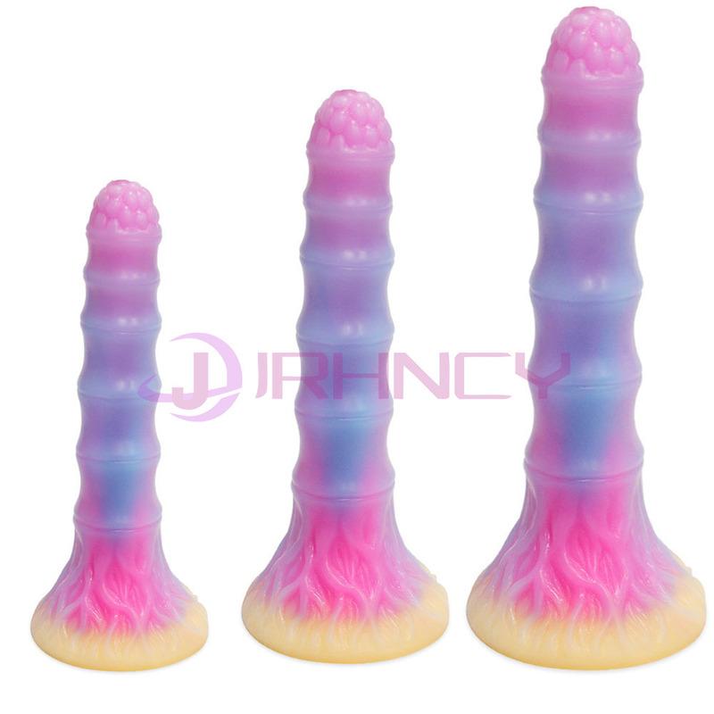 Luminous Anal Sex Toy S/M/L Anal Plug Bamboo Joint Soft Small Butt Plug Sex Toy for Women Men Prostate Massage Silicone Buttplug