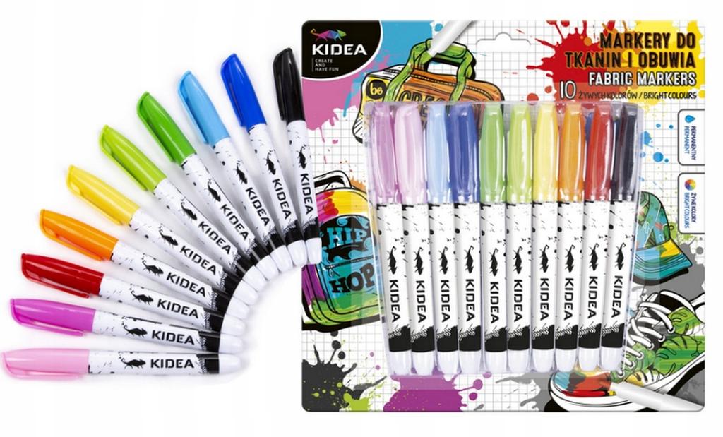 MARKERY DO OBUWIA I TKANIN 10 KOL.KIDEA 5323