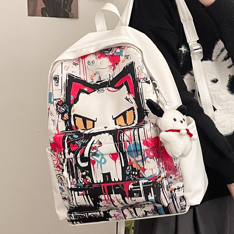 

2025 new school season backpack Mori soft girl trend large-capacity high school girls student schoolbag чорний