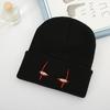 Winter Beanie Pullover Hat Women's Knitted Hat Embroidered Skullies Hat Cap Men Autumn Warm Ski Bonnets Unisex Cuffed Skull Caps