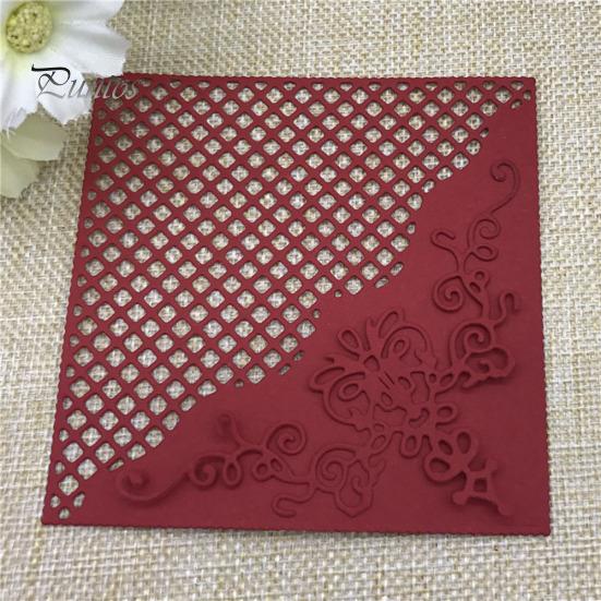 Flower Grid Frame Cutting Die Scrapbook Emboss Mold Paper Card DIY Stencil Decor