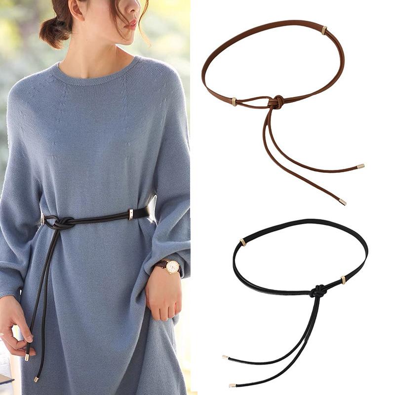 Classic Leather Faux Waist Tie Belt For Women Suitable For Coats Sweaters Dresses And Trendy Styles Winter