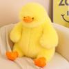 Adorable Yellow Long-Haired Plush Duck Doll - Huggable Stuffed Animal Pillow Gift
