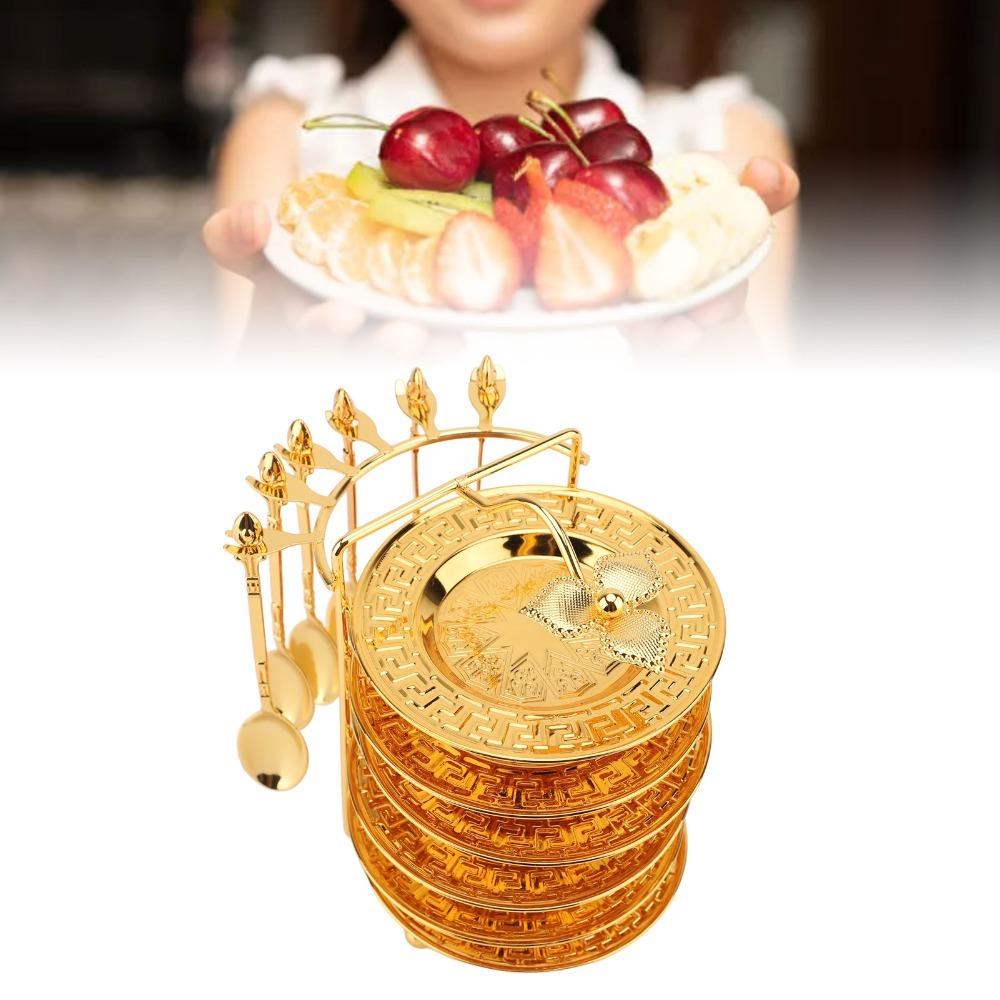 13PCS With Storage Rack Plate Spoon Set European Kitchen Utensil Set Metal Utensil Kit  Kitchen