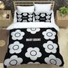 3-Piece M-Mary -Q-Quant- t PrintedDuvet Cover Set – Includes 1 Duvet Cover and 2 Pillowcases; Suitable for Home and Dorm Use