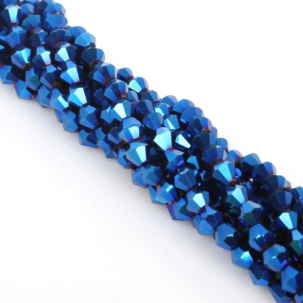6mm DIY Colored Glass Crystal Pointed Beads for Jewelry and Phone Chain Accessories