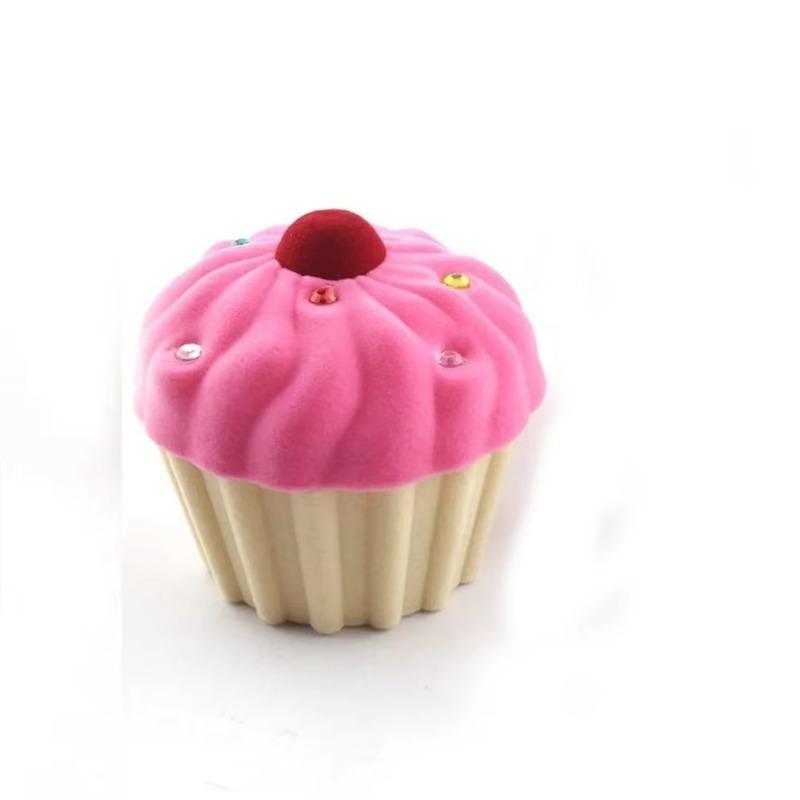 Velvet Cake Jewelry Box Jewelry Packaging Boxs Ring Necklace Earring Boxs Jewelrys Box for Valentines Gift Party Accessory