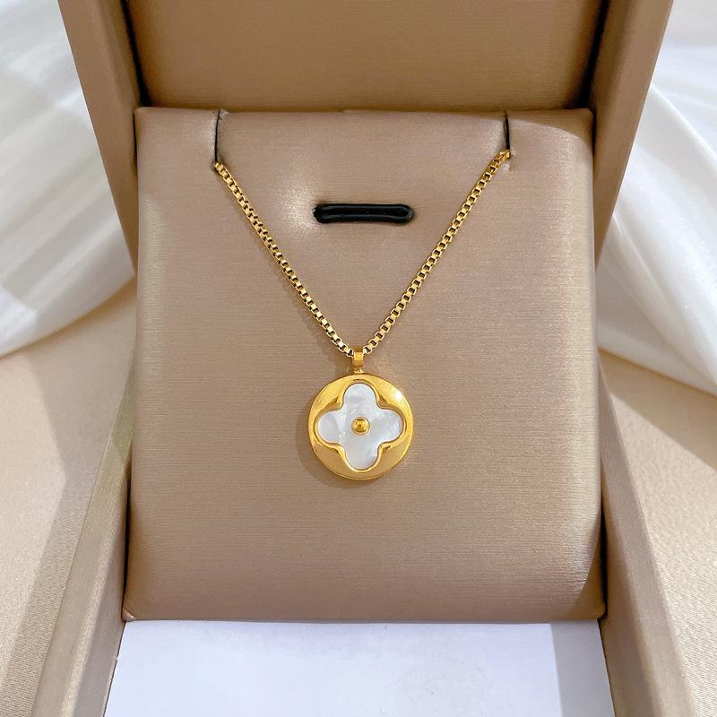 Geometric Planet Personality Minimalist Wind Furnace Real Gold Necklace Female Collarbone Chain