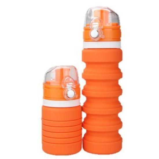 

environmentally safe suitable for cold and hot with perfect for outdoor drink bottle [Freesia] Stretchable, flexible, stylish, convenient, foldable, помаранчевий