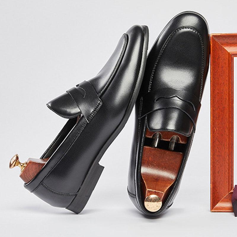 Fashion Luxury Fashion New Men's Penny Loafter Brown Slip On Casual Shoes Male Flats Homecoming Wedding Dress Prom Zapatillas Hombre