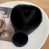 Thickened Neck Scarf Velvet Texture Faux Fox Fur Collar Neck Warmer Scarf  Cold Weather Accessories