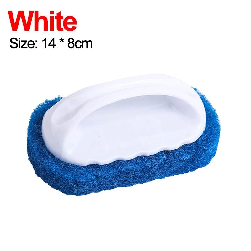 

Thickening Cleaning Brush with Handle Kitchen Sponge Wipe Bathroom Tile Bathtub Cleaning Sponge Home Stain Removal Clean Tools белый