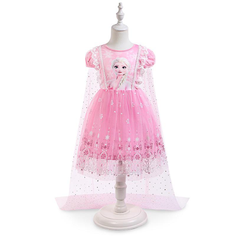 

Frozen Elsa Girls Puff Skirt Princess Dress - 2021 Elsa Style Summer Mesh Skirt 140 cm