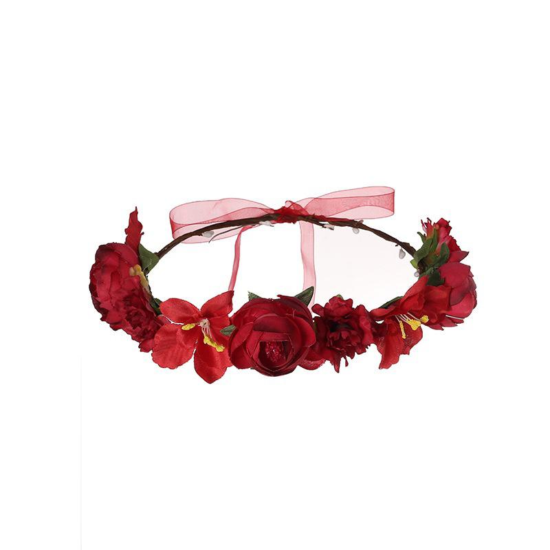 Braut Boho große Blume Stirnband Girlande Festival Hochzeit Krone Reben Haarband